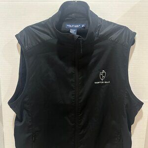 Polo Golf Ralph Lauren Men’s Black Full‑Zip Softshell Vest – Hampton Hills Logo